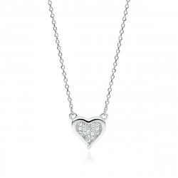 Colier argint cu inima si pietre DiAmanti Z1767N-DIA (Argint 925‰ 2,2 g.)
